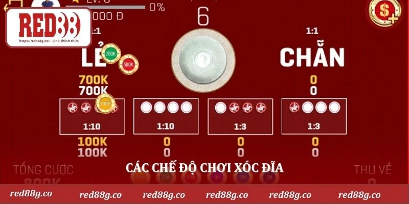 Các chế độ chơi xóc đĩa