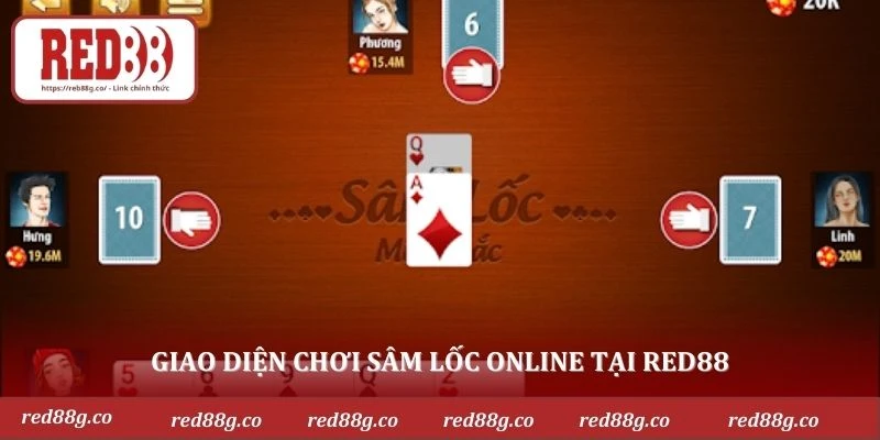 Giao diện chơi sâm lốc online tại Red88.
